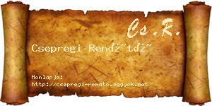 Csepregi Renátó névjegykártya