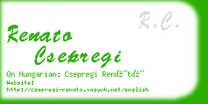 renato csepregi business card